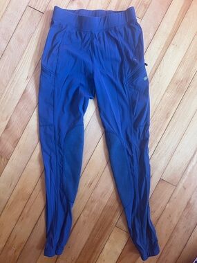 Kids Blue Athletic Leggings - Performance Stretch